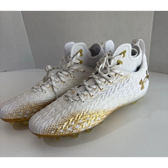 Under Armour Football Cleats MC Spotlight Clone White Gold 3026334-104 size 12 main image 11